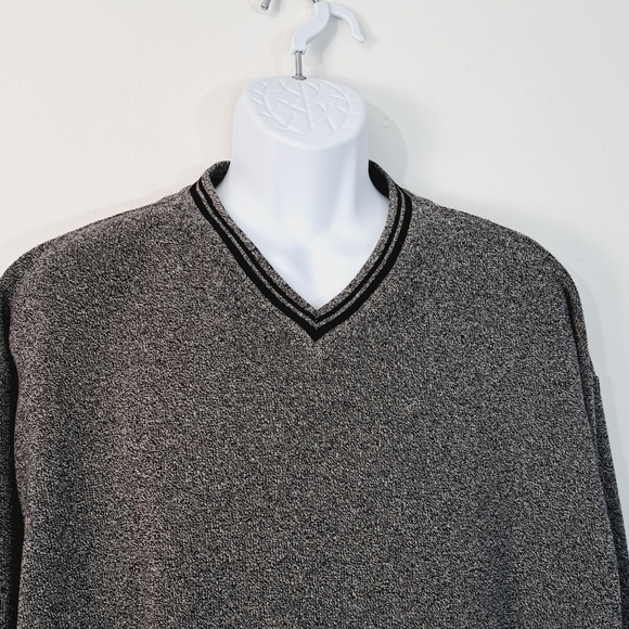 PING Golf‎ Gray and Black V Neck Fleece Lined Pop Over Sweater Size XL - Picture 3 of 8